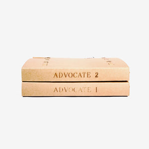 Stack of two packaged advocate packs 